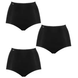 3 x Majtki damskie sloggi 24/7 Microfibre H Maxi C3P, Kolor: czarny, Rozmiar: 40  sklep ebielizna.pl