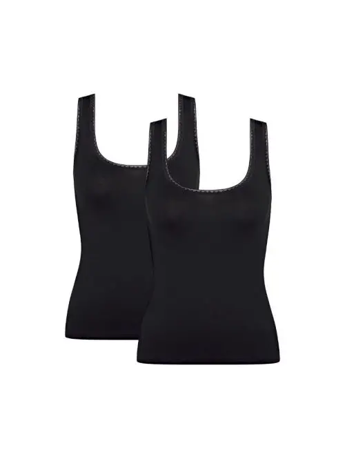 2 x Koszulka damska sloggi GO Tank Top C2P, Kolor: czarny, Rozmiar: S  sklep ebielizna.pl