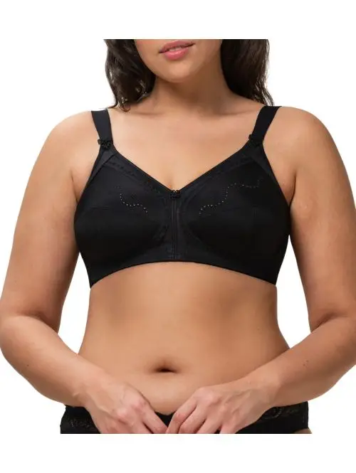 Biustonosz miękki bez fiszbin z bawełną Triumph Doreen Plus Cotton 01 N czarny, Kolor: czarny, Rozmiar: 105D  sklep ebielizna.pl