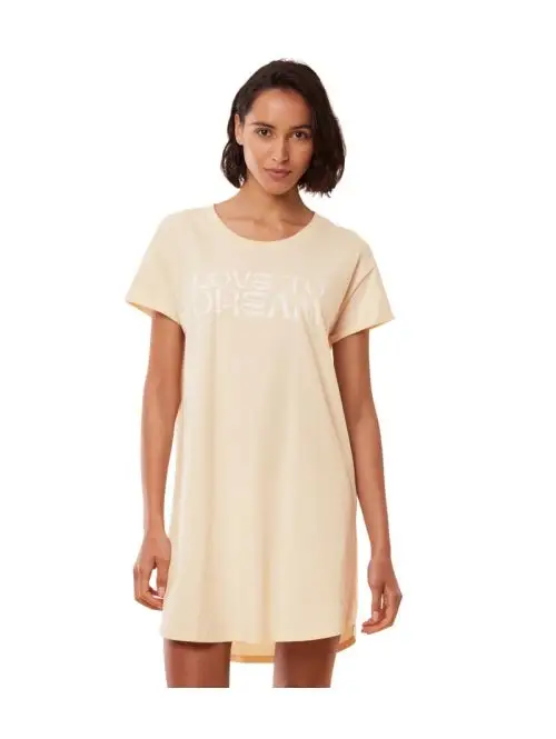 Koszula nocna z krótkim rękawem Triumph Nightdresses NDK X, Kolor: kremowy, Rozmiar: 44  sklep ebielizna.pl