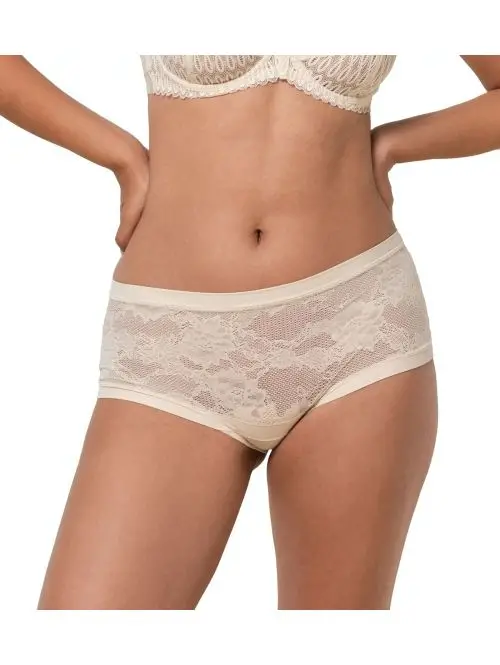 Majtki z koronką Triumph Smart Deco Bandeau Brief, Kolor: kremowy, Rozmiar: 2  sklep ebielizna.pl