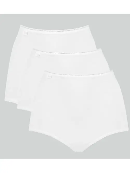 Wygodne majtki z bawełny o zabudowanym fasonie Sloggi 24/7 Cotton Maxi C3P biały, Kolor: biały, Rozmiar: 48  sklep ebielizna.pl