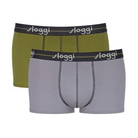 2 x Majtki męskie sloggi men Start Hipster C2P box, Kolor: szary, khaki, Rozmiar: XL  sklep ebielizna.pl