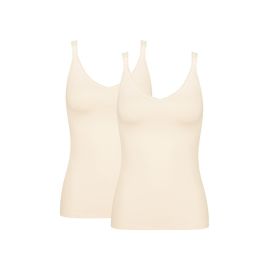 2 x Koszulka damska sloggi GO Shirt 01 C2P, Kolor: pudrowy beż, Rozmiar: S  sklep ebielizna.pl