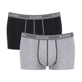 2 x Majtki męskie sloggi men Start Hipster C2P box, Kolor: czarny/szary, Rozmiar: XL  sklep ebielizna.pl