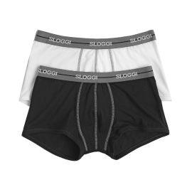 2 x Majtki męskie sloggi men Start Hipster C2P box, Kolor: biały/czarny, Rozmiar: XL  sklep ebielizna.pl