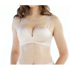 Lauma 77D37 Invisible strapless push-up, Kolor: beżowy, Rozmiar: 70C  sklep ebielizna.pl