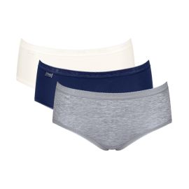 3 x Majtki damskie sloggi Basic+ Midi C3P, Kolor: wielokolorowy-V017, Rozmiar: 38  sklep ebielizna.pl
