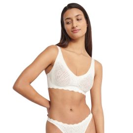 Biustonosz bez fiszbin sloggi ZERO Feel Bliss Soft bra, Kolor: śmietankowy, Rozmiar: S  sklep ebielizna.pl