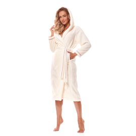 Szlafrok Soft Long 2322 Ecru, Kolor: ecru, Rozmiar: L  sklep ebielizna.pl