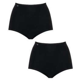 2 x Majtki damskie sloggi 24/7 Cotton H Maxi C2P, Kolor: czarny, Rozmiar: 40  sklep ebielizna.pl