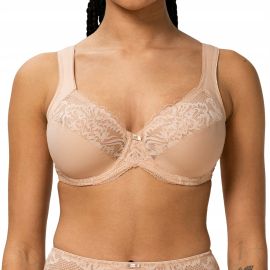 Biustonosz Triumph Modern Lace+Cotton W02 miękki, Kolor: beżowy, Rozmiar: 100D  sklep ebielizna.pl