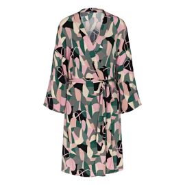 Triumph czarny szlafrok damski Aura Spotlight Robe, Kolor: wielokolorowy, Rozmiar: 44/46  sklep ebielizna.pl
