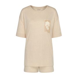 Piżama damska Triumph Endless Comfort beżowa – bawełna organiczna i tencel, Kolor: beżowy, Rozmiar: 36  sklep ebielizna.pl