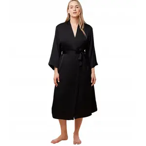 Triumph Robes Satin Robe 01, Kolor: czarny, Rozmiar: 36/38