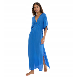 Triumph Beach MyWear Kaftan Maxi Dress, Kolor: niebieski, Rozmiar: 38