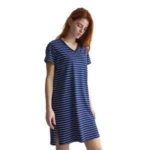 Damska koszula nocna Triumph Nightdresses NDK 08 X w kolorze granatowym z krótkim rękawem