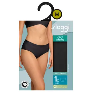 Sloggi GO Casual H Midi, Kolor: czarny, Rozmiar: S
