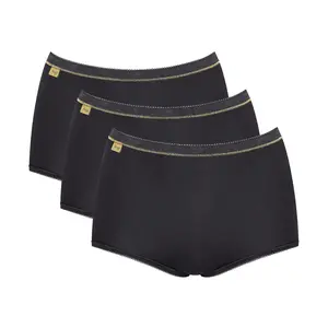 sloggi Basic Gold H Maxi C3P, Kolor: czarny, Rozmiar: 44