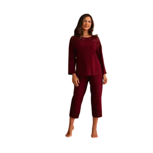 Regina Piżama Damska 4014 bordo, Kolor: bordowy, Rozmiar: XL