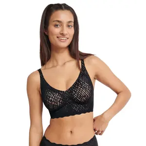 Sloggi ZERO Feel Bliss Bralette, Kolor: czarny, Rozmiar: S