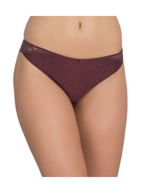 Brazyliany damskie z koronkowym tyłem Viania 154086 burgund, Kolor: burgund, Rozmiar: 36/38  sklep ebielizna.pl