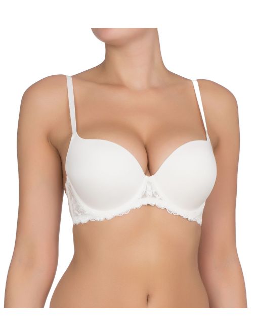 Biustonosz na fiszbinach z mocnym efektem powiększenia biustu Dorina Claire Super Push Up Bra ecru, Kolor: ecru, Rozmiar: 70D  sklep ebielizna.pl
