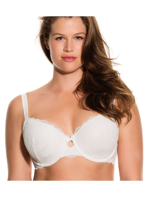 Usztywniany biustonosz na fiszbinach ozdobiony koronką Dorina Celine T-Shirt Bra ecru, Kolor: ecru, Rozmiar: 70F  sklep ebielizna.pl