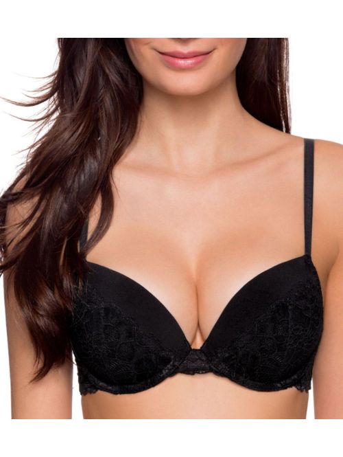 Usztywniany biustonosz z fiszbinami i koronką Dorina Claire T-Shirt Bra czarny, Kolor: czarny, Rozmiar: 70C  sklep ebielizna.pl
