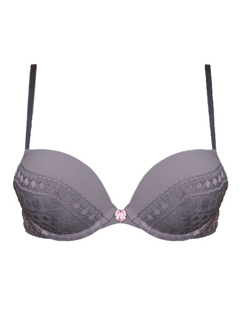 Biustonosz push-up na fiszbinach z wąskim mostkiem Esprit Aurorah Classic Push-up szarobrązowy, Kolor: szarobrązowy, Rozmiar: 70C  sklep ebielizna.pl