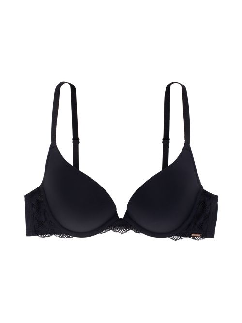 Gładki biustonosz push-up Dorina Rosa Push-up Plunge czarny, Kolor: czarny, Rozmiar: 80B  sklep ebielizna.pl