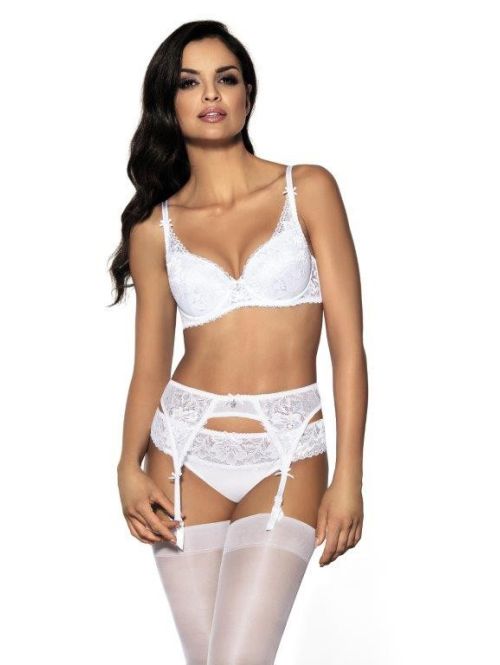 Majtki stringi z koronką Mat Lingerie S-0115/4 Hannah biały, Kolor: biały, Rozmiar: L  sklep ebielizna.pl
