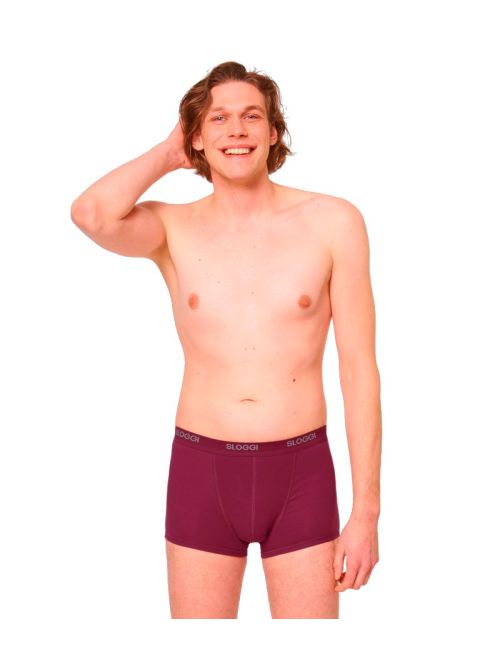 Majtki męskie sloggi men Basic Short, Kolor: bordowy, Rozmiar: M  sklep ebielizna.pl