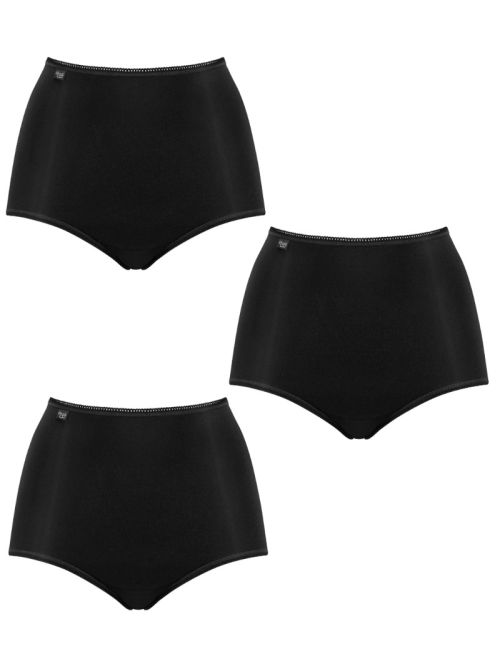 3 x Majtki damskie sloggi 24/7 Microfibre H Maxi C3P, Kolor: czarny, Rozmiar: 40  sklep ebielizna.pl
