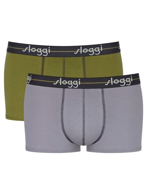 2 x Majtki męskie sloggi men Start Hipster C2P box, Kolor: szary, khaki, Rozmiar: M  sklep ebielizna.pl