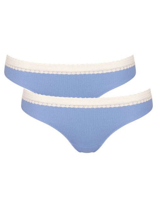 2x Majtki damskie sloggi GO Ribbed Brazil C2P, Kolor: niebieski, Rozmiar: S  sklep ebielizna.pl