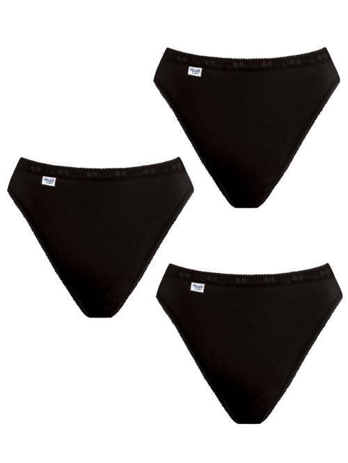 3 x Majtki damskie sloggi Basic+ Tai 3P, Kolor: czarny, Rozmiar: 38  sklep ebielizna.pl