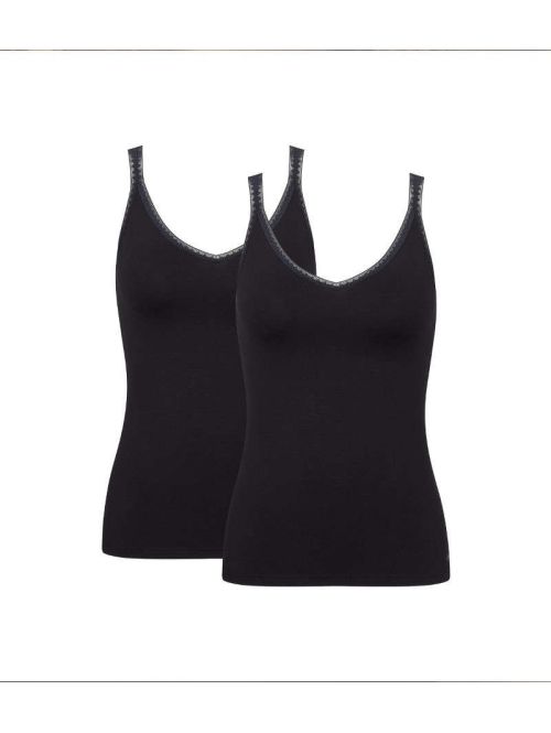 2 x Koszulka damska sloggi GO Shirt 01 C2P, Kolor: czarny, Rozmiar: L  sklep ebielizna.pl