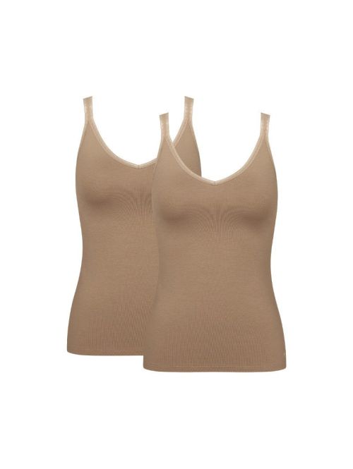 2 x Koszulka damska sloggi GO Shirt 01 C2P, Kolor: brązowy, Rozmiar: S  sklep ebielizna.pl