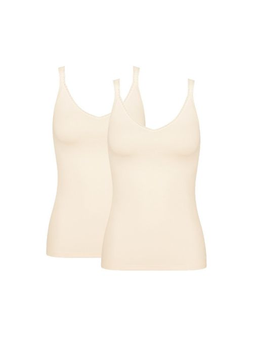 2 x Koszulka damska sloggi GO Shirt 01 C2P, Kolor: pudrowy beż, Rozmiar: XL  sklep ebielizna.pl