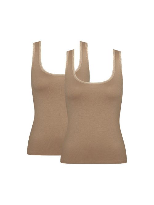 2 x Koszulka damska sloggi GO Tank Top C2P, Kolor: brązowy, Rozmiar: XS  sklep ebielizna.pl