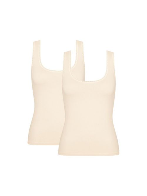 2 x Koszulka damska sloggi GO Tank Top C2P, Kolor: beżowy, Rozmiar: XS  sklep ebielizna.pl