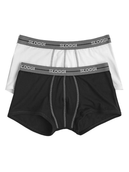 2 x Majtki męskie sloggi men Start Hipster C2P box, Kolor: biały/czarny, Rozmiar: XXL  sklep ebielizna.pl