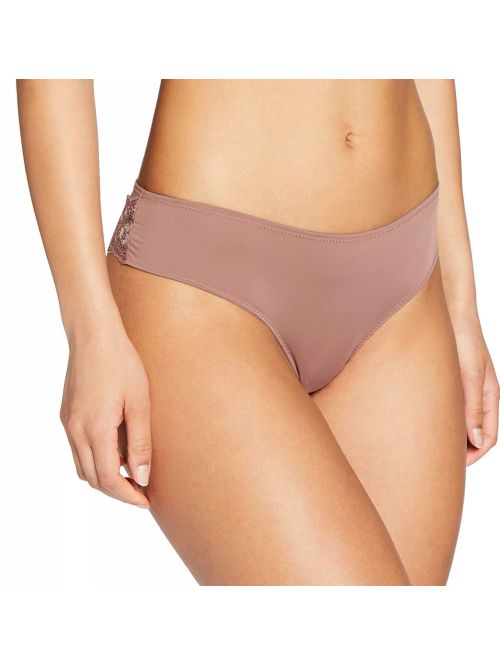 Majtki damskie mocniej wycięte na pośladkach Triumph Lovely Micro Brazilian String różowo brązowy  sklep ebielizna.pl
