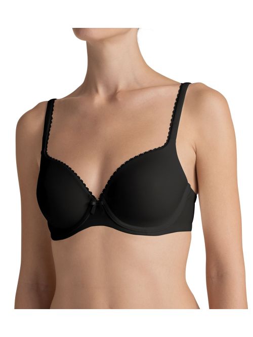 Klasyczny biustonosz z usztywnianymi miseczkami na fiszbinach Triumph Perfectly Soft WHP czarny, Kolor: czarny, Rozmiar: 85F  sklep ebielizna.pl