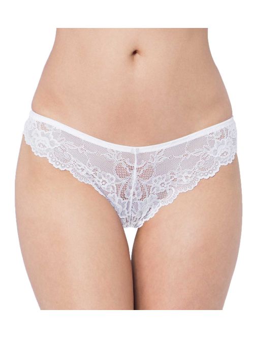 Koronkowe brazyliany Triumph Tempting Lace Brazilian String, Kolor: biały, Rozmiar: XS  sklep ebielizna.pl