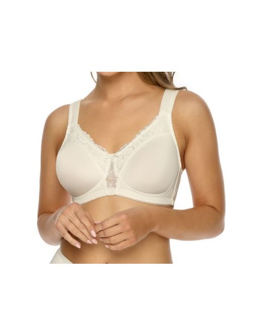 Biustonosz bez fiszbin z miekkimi miseczakmi Full Cup Viania 184460 Helga kremowy, Kolor: kremowy, Rozmiar: 90C  sklep ebielizna.pl
