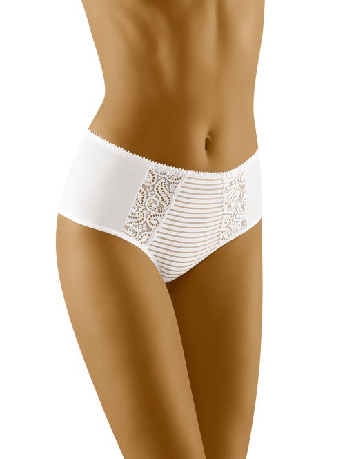 Delikatnie modelujące majtki typu midi Wol-Bar Hula biały, Kolor: biały, Rozmiar: XXL  sklep ebielizna.pl