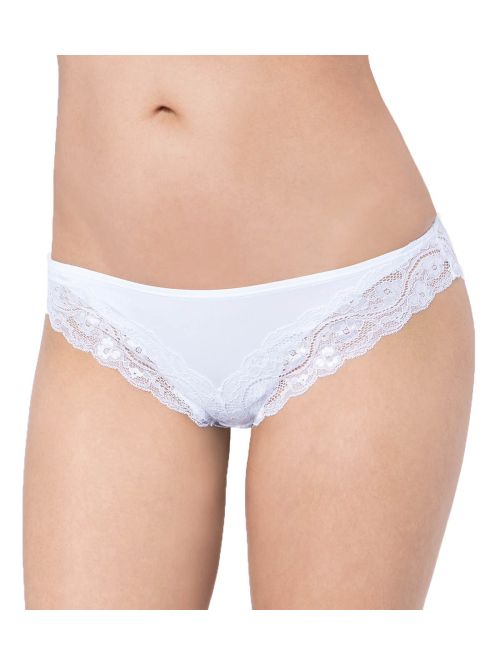 Figi damskie ozdobione na brzegach koronką Triumph Lovely Micro Tai biały, Kolor: biały, Rozmiar: L  sklep ebielizna.pl