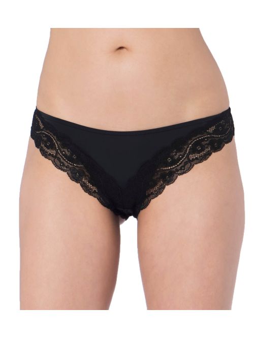 Figi damskie ozdobione na brzegach koronką Triumph Lovely Micro Tai czarny, Kolor: czarny, Rozmiar: L  sklep ebielizna.pl